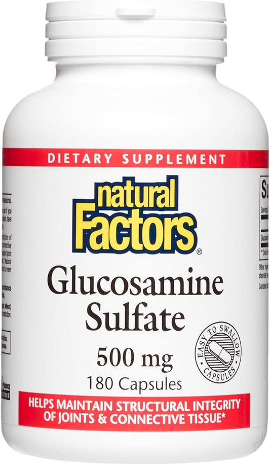 Natural Factors, Glucosamine Sulfate, Supports Healthy 180 Capsules
