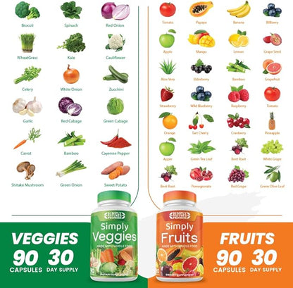 Simply Nature's Promise - Packed with Over 40 Different Fruits & Vegetables - Made with Whole Food Superfoods - with Aloe Vera - 100% Soy Free – 180 Capsules