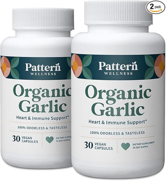 Pattern Wellness Odorless Organic Garlic 1000mg - 60 Vegan