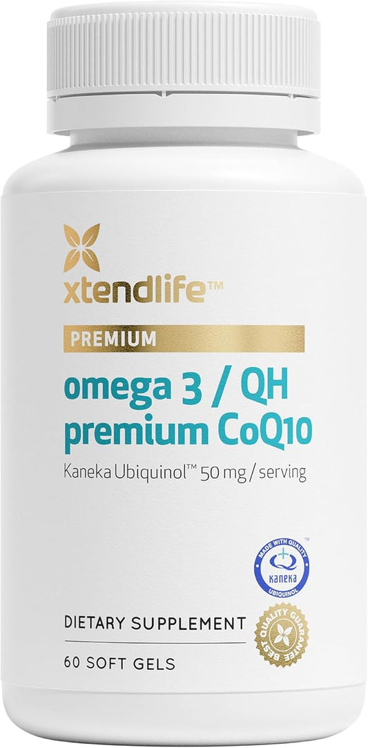 Xtendlife, Omega 3 QH Premium Fish CoQ10 Ubiquinol 60 Gluten