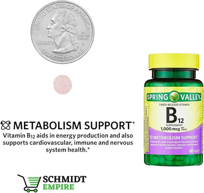 Vitamin B-12 1000 mcg Timed Release 60 Tablets