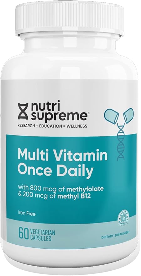 Nutri Supreme Multivitamin for Men and Women with Over 20 Vitamins and Minerals, Daily Nutritional Supplement for Immune Support, Kosher, Vegetarian, 60 Day Supply
