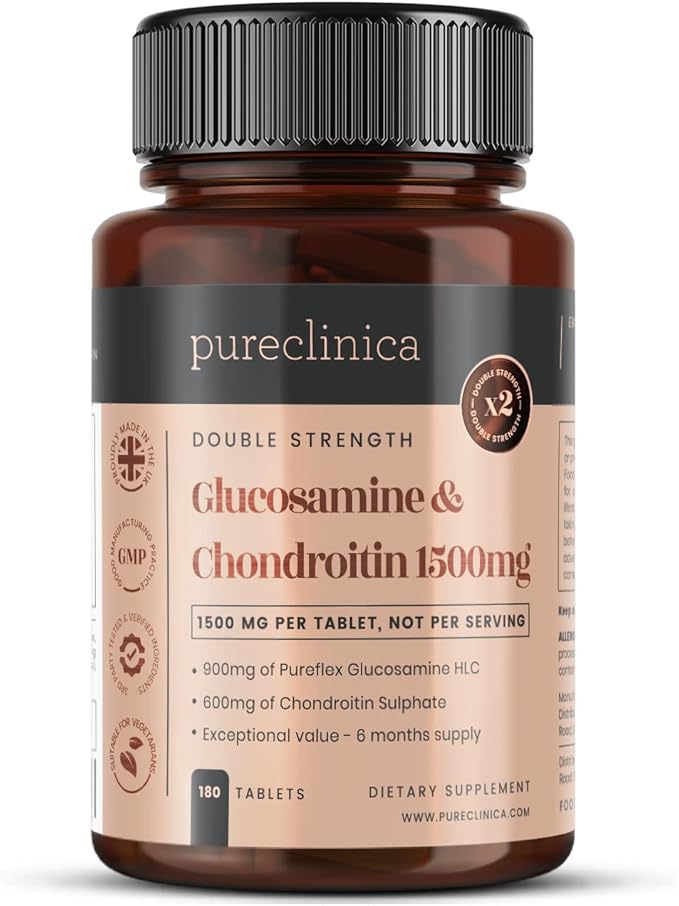 pureclinica High Strength 1500mg Glucosamine HCL 180 Tablets