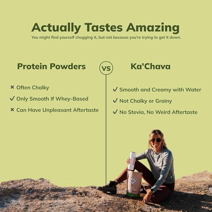 Ka’Chava All-In-One Nutrition Shake Blend, Matcha, 85+ Superfoods, 26 Vitamins 25g Plant-Based 2lb