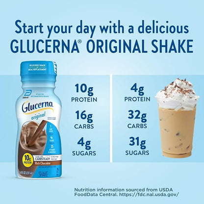 Glucerna, Diabetes Nutritional Shake, To Help 8 fl 24)