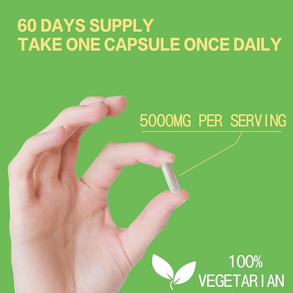 Odorless Garlic Extract 5000mg | 1.25% Allicin 60 Vegetarian (2-Month Supply)