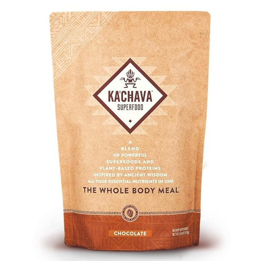 Ka’Chava All-In-One Nutrition Shake Blend, Chocolate, 85+ Superfoods, 26g Vitamins 25g Plant-Based 2lb