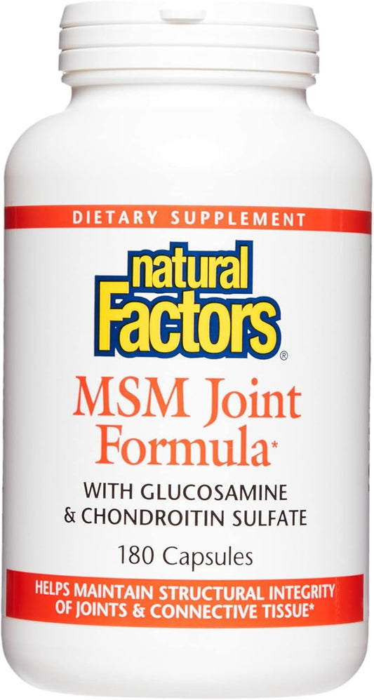 Natural Factors, MSM Joint Formula, Supports 180 Capsules