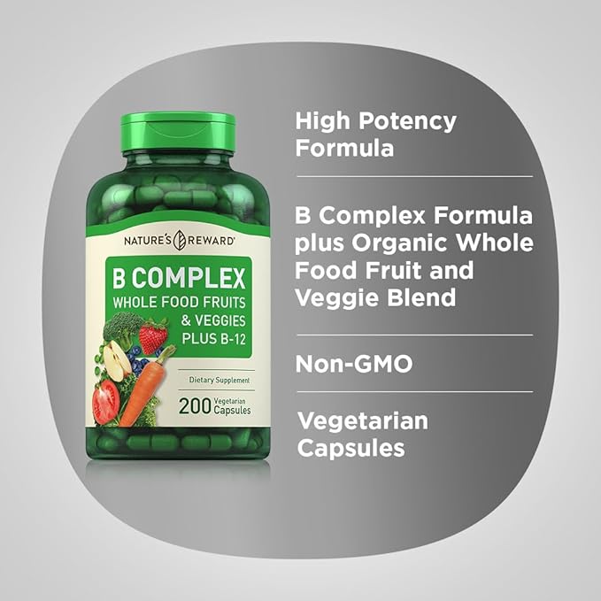 Piping Rock B Complex with Whole 200 Capsules B-12 |