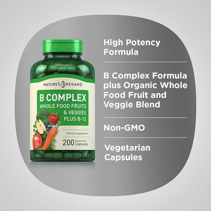 Piping Rock B Complex with Whole 200 Capsules B-12 |