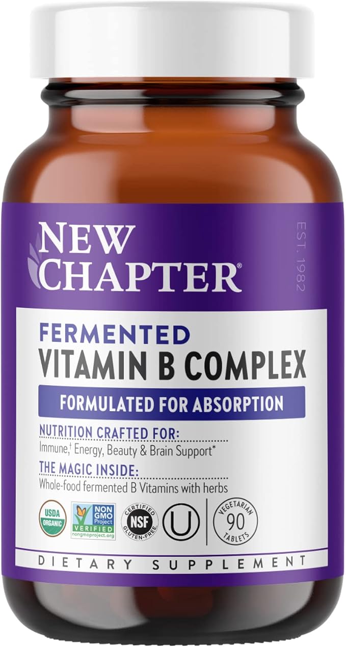 New Chapter Vitamin B Complex, Fermented 100% Vegan, 90 Count