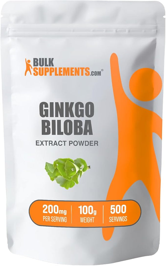 BulkSupplements.com Ginkgo Biloba Extract Powder 200mg per 100g (3.5 (3.5 oz) 1)