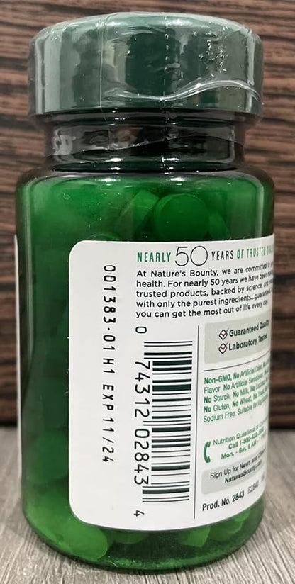 Nature's Bounty Folic Acid 800 mcg Tablets Maximum Strength 250 Tablets (Pack of 9)