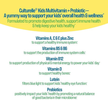 Culturelle Kids Probiotic Gummies for Ages 2+ 60 Count