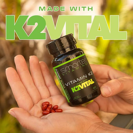 Smarter Vitamin K2 MK7 100mcg Made K2VITAL and K-2 MK-7 MK-7 Helps 60 Liquid