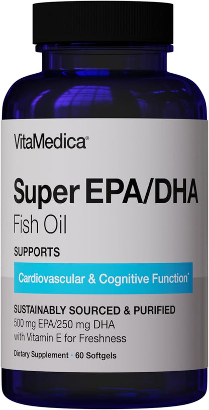 High-Potency, Super EPA/DHA Fish Oil 750mg Omega-3 Fatty