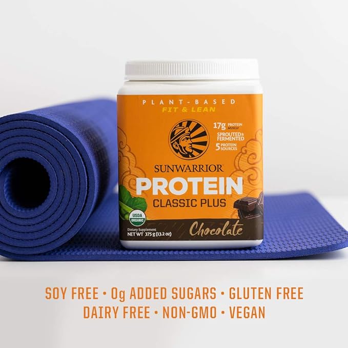 Sunwarrior Vegan Organic Protein Powder Plant-based 5 Superfood 15 Servings