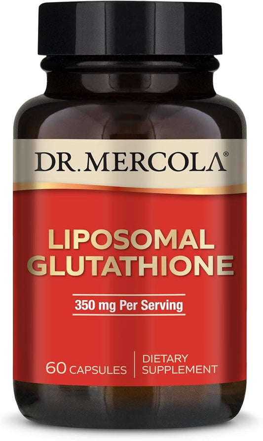 Dr. Mercola Liposomal Glutathione, 30 Servings (60 Capsules), 350 mg