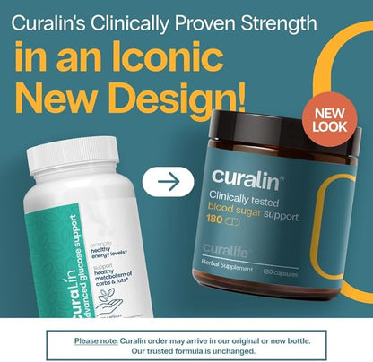 CuraLin - Supports Blood Sugar, Effective, and 100% Natural Supplement | 2 Pack - 2 Month Supply (New Packaging)
