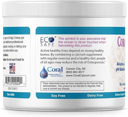 Ecopure Coral Calcium Powder with Trace Minerals - 16 Ounces