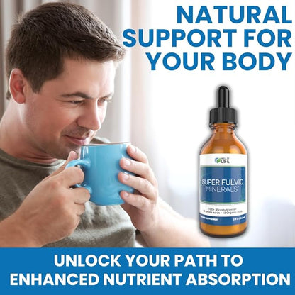 Super Fulvic Minerals: Herbal Detox 2 oz. 128 Servings.