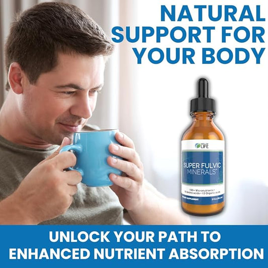 Super Fulvic Minerals: Herbal Detox 2 oz. 128 Servings.