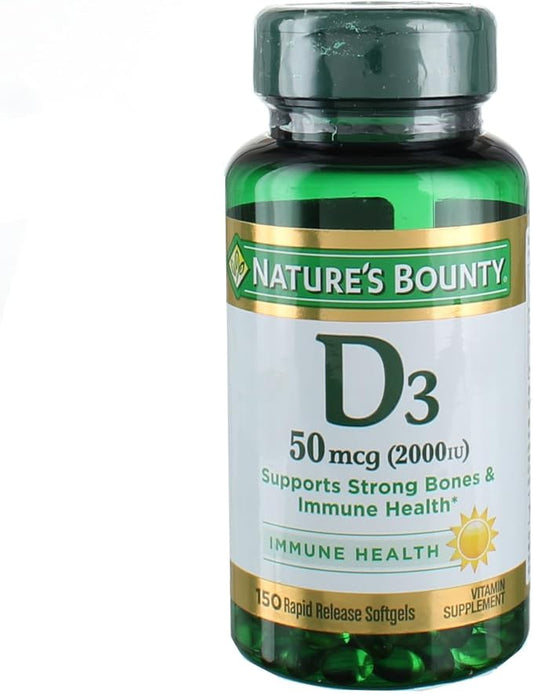 Nature's Bounty Vitamin D3 2000 IU 150 ea