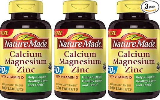 Nature Made Calcium, Magnesium & Zinc 300 Ct (3 Pack 300)