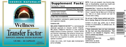 Source Naturals Wellness Transfer Factor, Supports 125mg - 30 Capsules