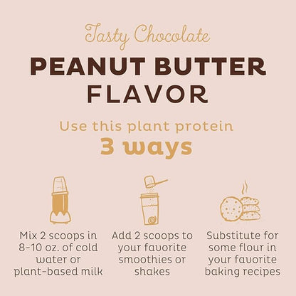 KOS Vegan Protein Powder, Chocolate Peanut Butter 10 Servings