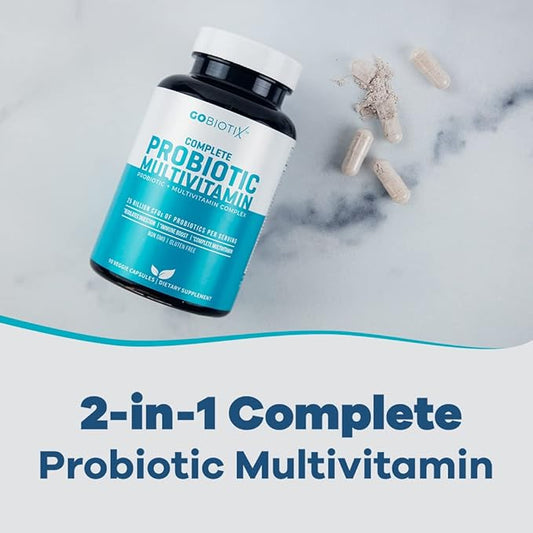 GOBIOTIX Probiotic Multivitamin Supplement 25 Billion 90 Capsules