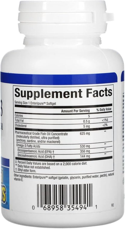 Natural Factors - Rx Omega-3 Factors 350mg, DHA 140mg, Supports 60 Soft