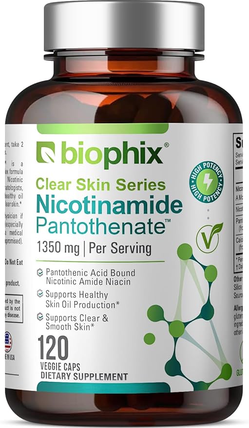 biophix B-3 Nicotinamide Pantothenate 675 mg 120 Vcaps B5 Pantothenic
