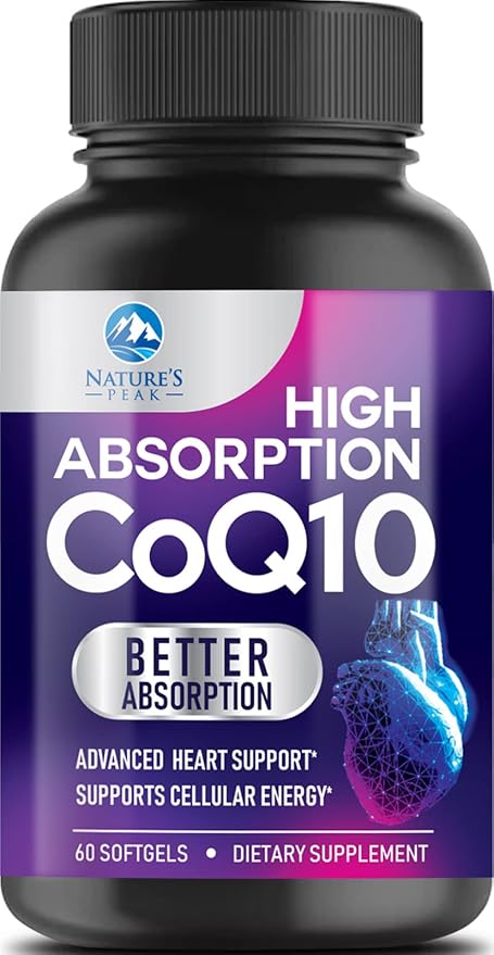 CoQ10 100mg Softgels, Superior Co Q10 Q10 Vitamin 60 Count