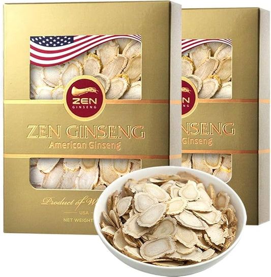 2 Boxes of American Wisconsin Ginseng Slices 8 Oz.