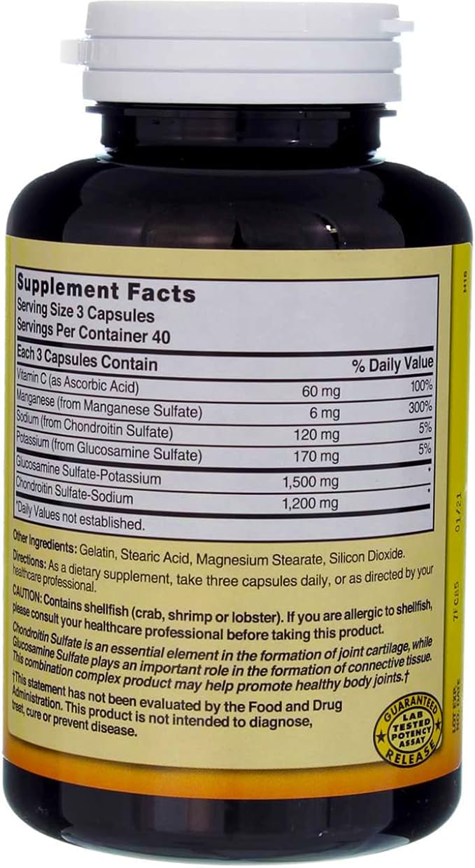 Glucosamine Chondroitin Maximum Strength 120 Capsules
