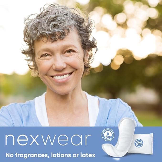 Incontinence Pads for Women, Skin-Safe Design, 13.75 in, 30 Count, 3 Packs, 90 Total