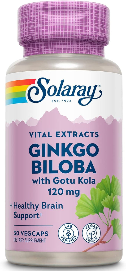 SOLARAY One Daily Ginkgo Biloba Leaf Extract (60 VegCaps) (30 VegCaps)
