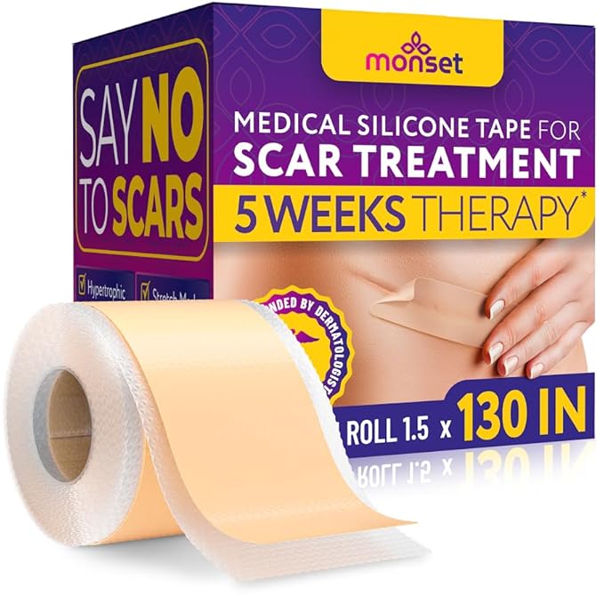 Silicone Scar Tape for Surgical Scars, 130 x 1.5 inch