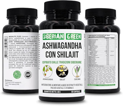 Ashwagandha with Altai Shilajit & Turmeric 60 Capsules