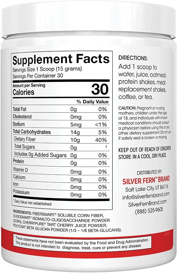 Tino High Fiber Supplement Powder (2 Canisters 15.9 Oz.
