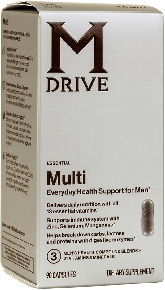 Mdrive Multivitamin for Men, Daily Multivitamin CoQ10 for K2, 90 90 Capsules