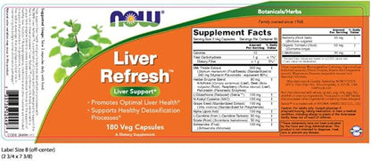 NOW Supplements, Liver Refresh™ with Milk 180 Veg