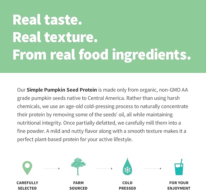 Sprout Living Simple Pumpkin Seed Protein 20 Grams (2 Pound)