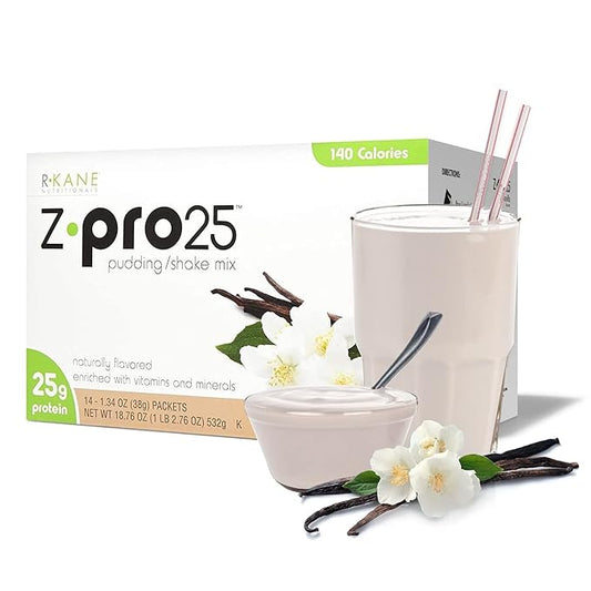 Z-Pro Vanilla Protein Drink Mix 25g Protein 14 Packets- ZPro25