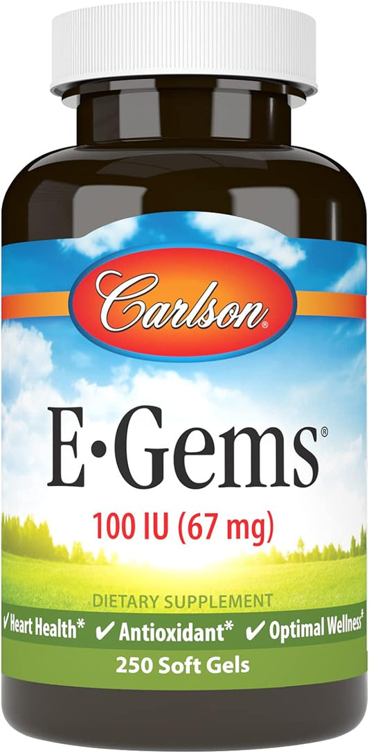 Carlson - E-Gems, 100 IU, Heart 250 soft