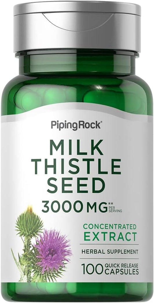 Piping Rock Milk Thistle Supplement 3000mg 100 Capsules