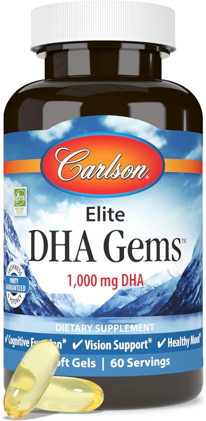 Carlson - Elite DHA Gems, 1000 60 Softgels
