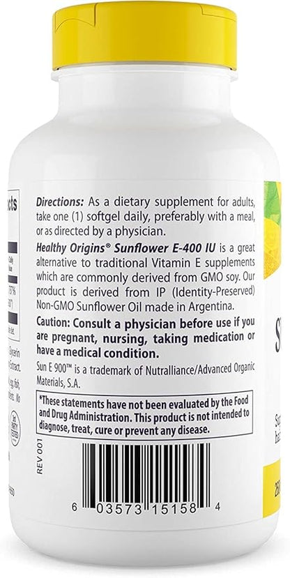 Healthy Origins Vitamin E, 400 IU 900) - 120 Softgels