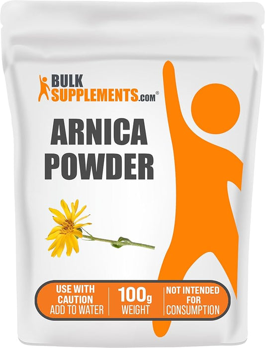 BulkSupplements.com Arnica Powder - Arnica Montana Powder, from Dried Arnica Flower - Arnica Flower Powder, Servings Vary, 100g (3.5 oz) (Pack of 1)